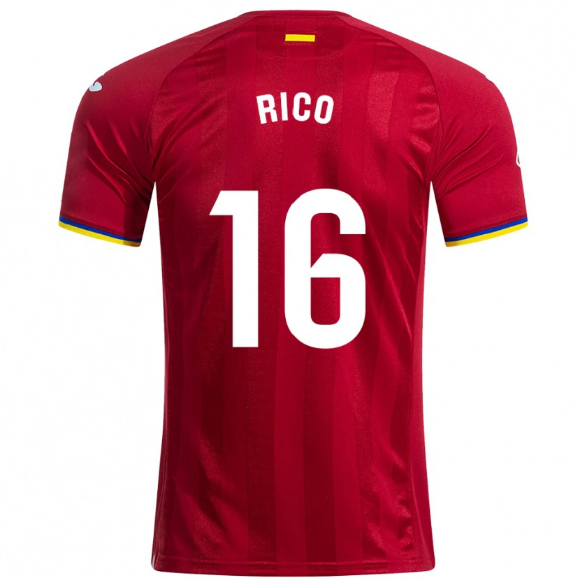 Danxen Børn Diego Rico #16 Rød Gul Blå Udebane Spillertrøjer 2025/26 Trøje T-Shirt