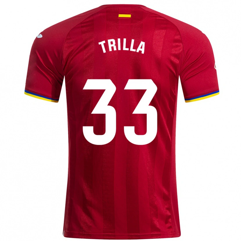 Danxen Børn Guillem Trilla #33 Rød Gul Blå Udebane Spillertrøjer 2025/26 Trøje T-Shirt
