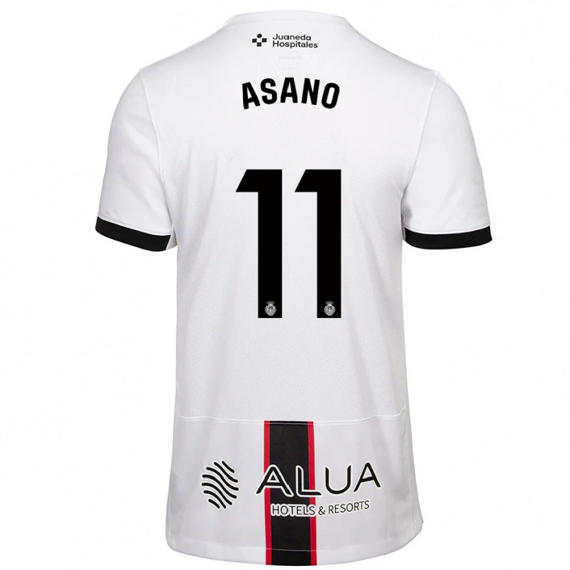 Danxen Børn Takuma Asano #11 Hvid Sort Udebane Spillertrøjer 2025/26 Trøje T-Shirt