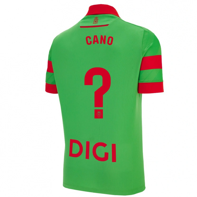 Danxen Børn Javi Caño #0 Grøn Rød Udebane Spillertrøjer 2025/26 Trøje T-Shirt
