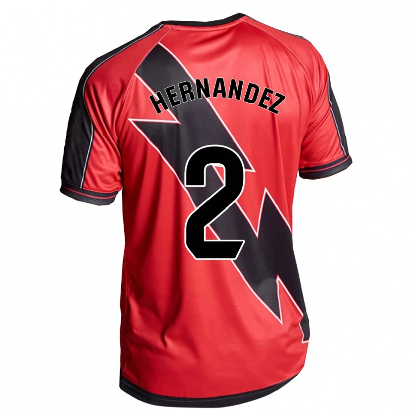 Danxen Børn Marco Hernández #2 Rød Sort Udebane Spillertrøjer 2025/26 Trøje T-Shirt