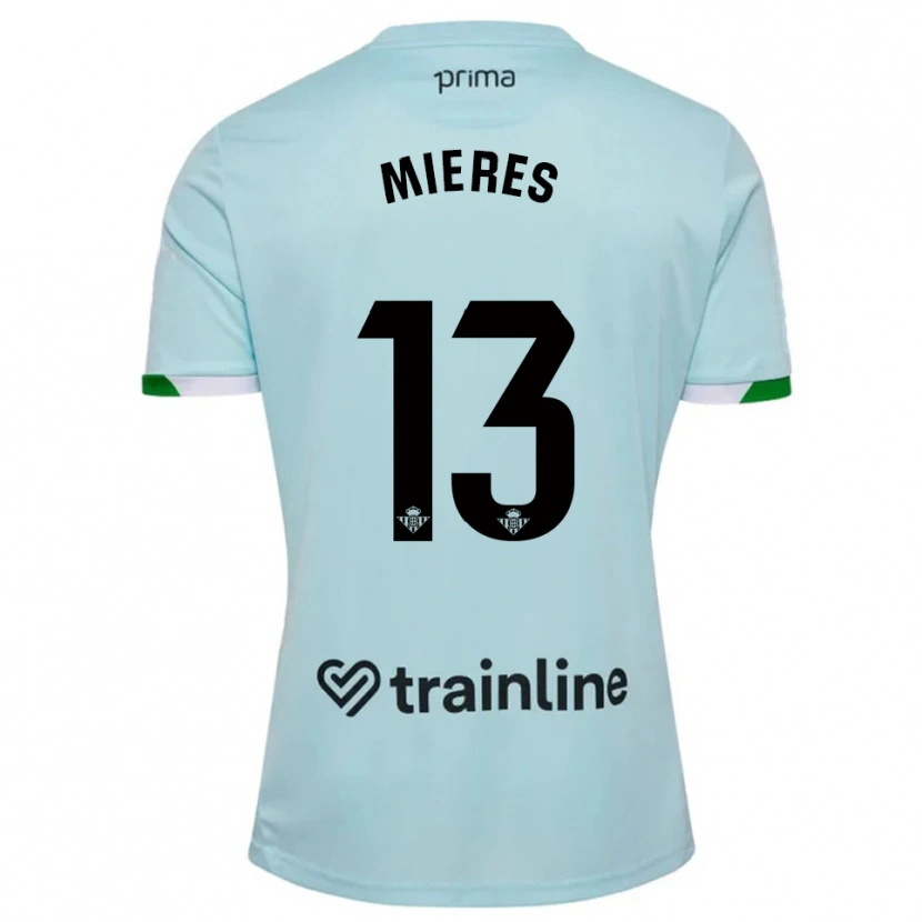 Danxen Børn Malena Mieres García #13 Himmelblå Grøn Udebane Spillertrøjer 2025/26 Trøje T-Shirt