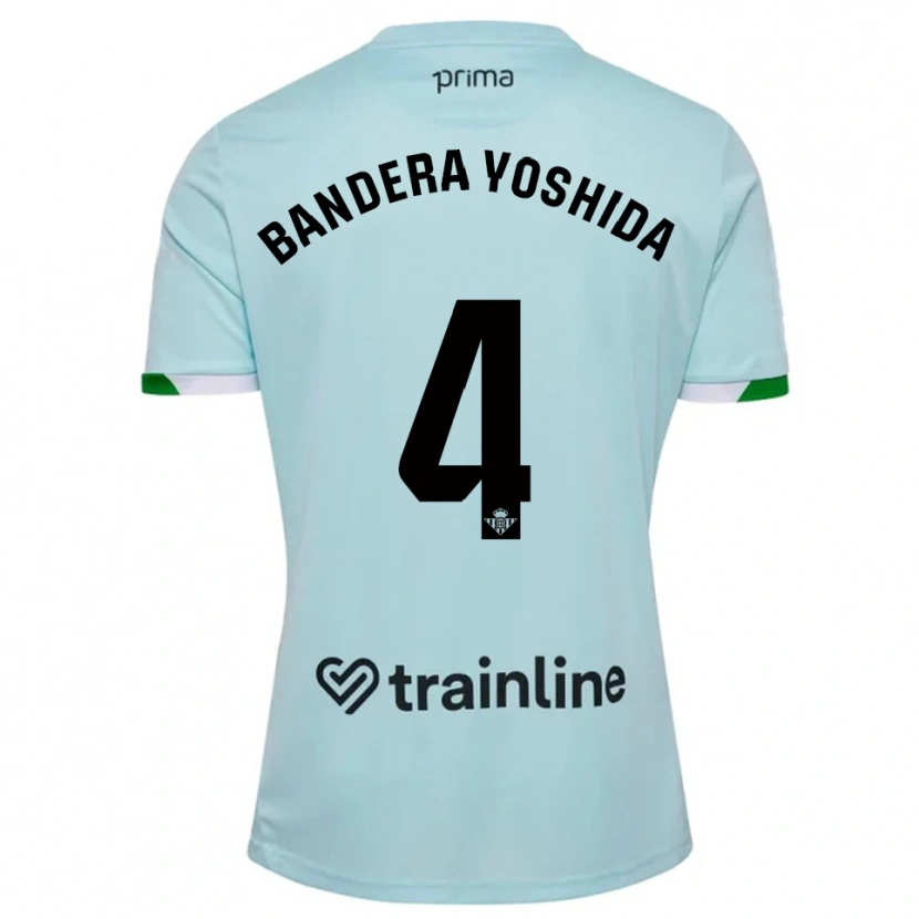 Danxen Børn Kenta Bandera Yoshida #4 Himmelblå Grøn Udebane Spillertrøjer 2025/26 Trøje T-Shirt