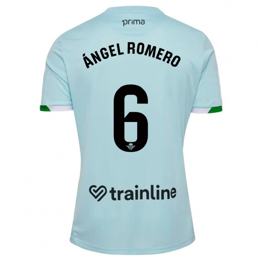 Danxen Børn Miguel Ángel Romero #6 Himmelblå Grøn Udebane Spillertrøjer 2025/26 Trøje T-Shirt