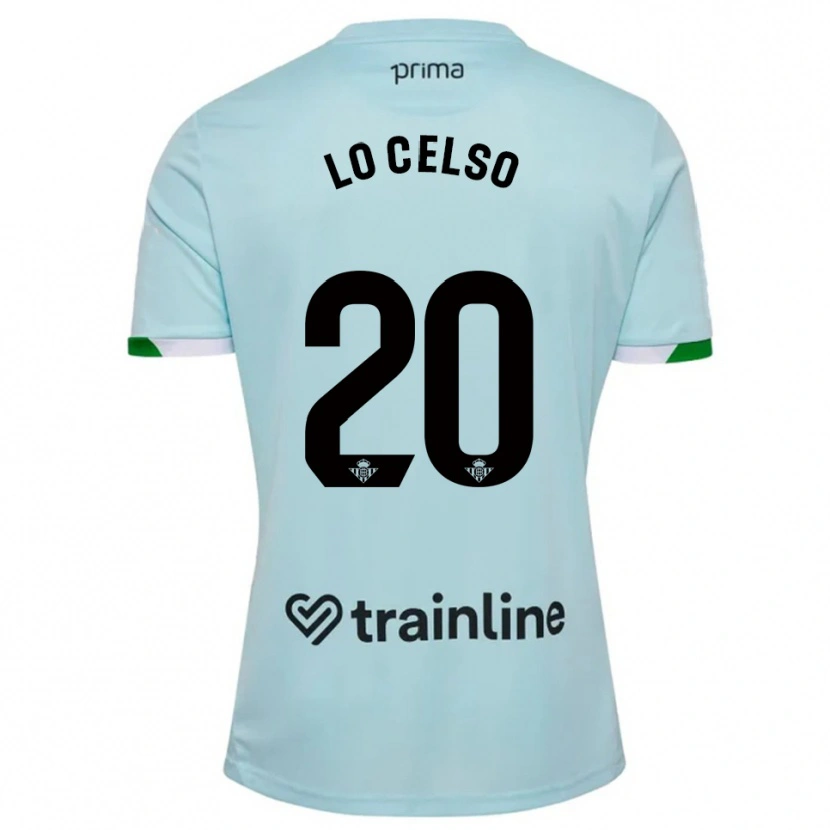 Danxen Børn Giovani Lo Celso #20 Himmelblå Grøn Udebane Spillertrøjer 2025/26 Trøje T-Shirt