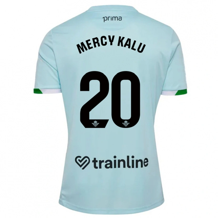 Danxen Børn Chinyere Mercy Kalu #20 Himmelblå Grøn Udebane Spillertrøjer 2025/26 Trøje T-Shirt