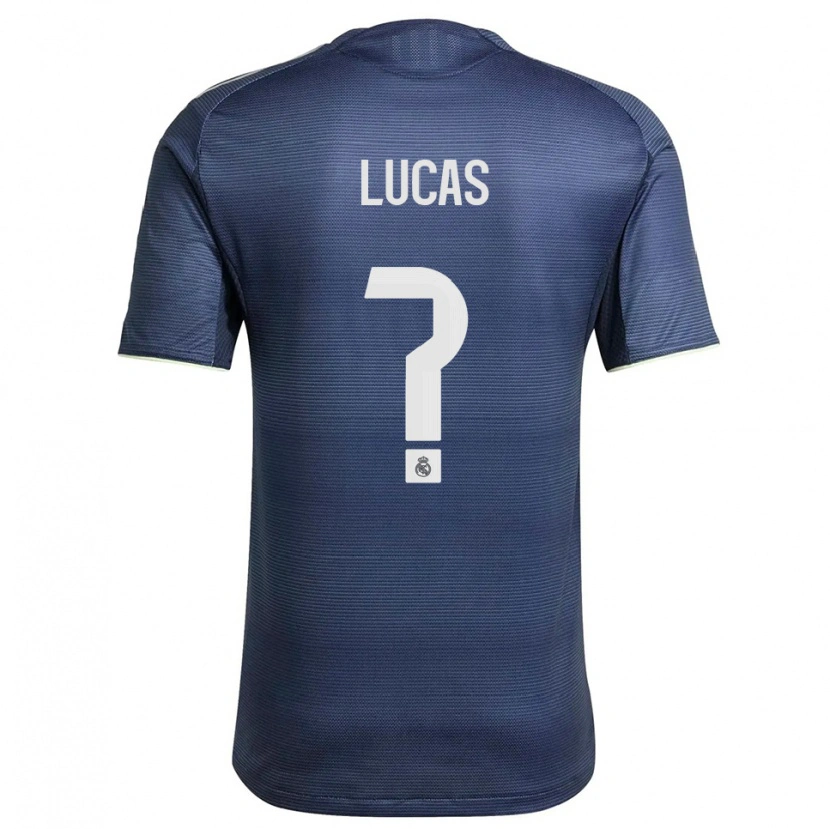 Danxen Børn Nestor Lucas #0 Navy Sølv Udebane Spillertrøjer 2025/26 Trøje T-Shirt