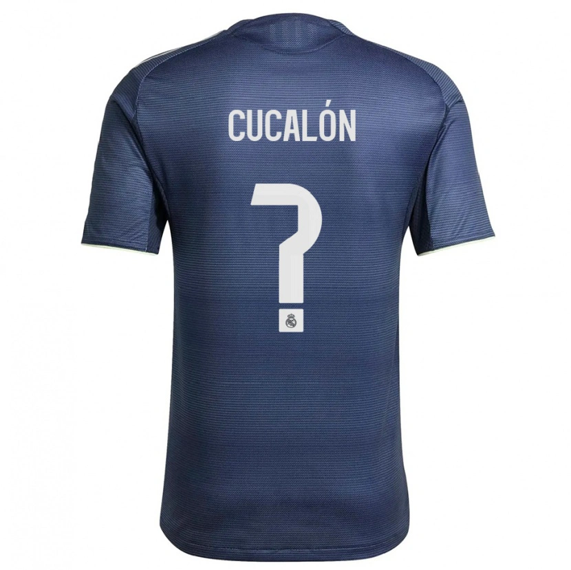 Danxen Børn Marc Cucalón #0 Navy Sølv Udebane Spillertrøjer 2025/26 Trøje T-Shirt