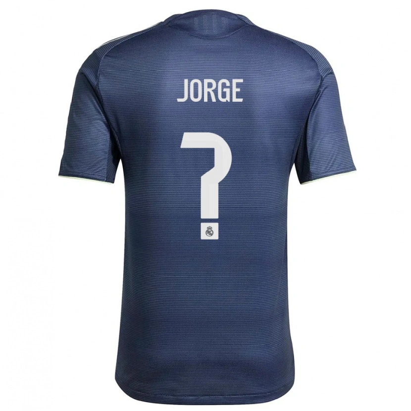 Danxen Børn Jorge García #0 Navy Sølv Udebane Spillertrøjer 2025/26 Trøje T-Shirt