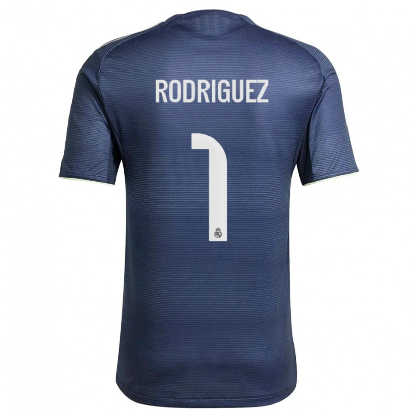 Danxen Børn Misa Rodriguez #1 Navy Sølv Udebane Spillertrøjer 2025/26 Trøje T-Shirt