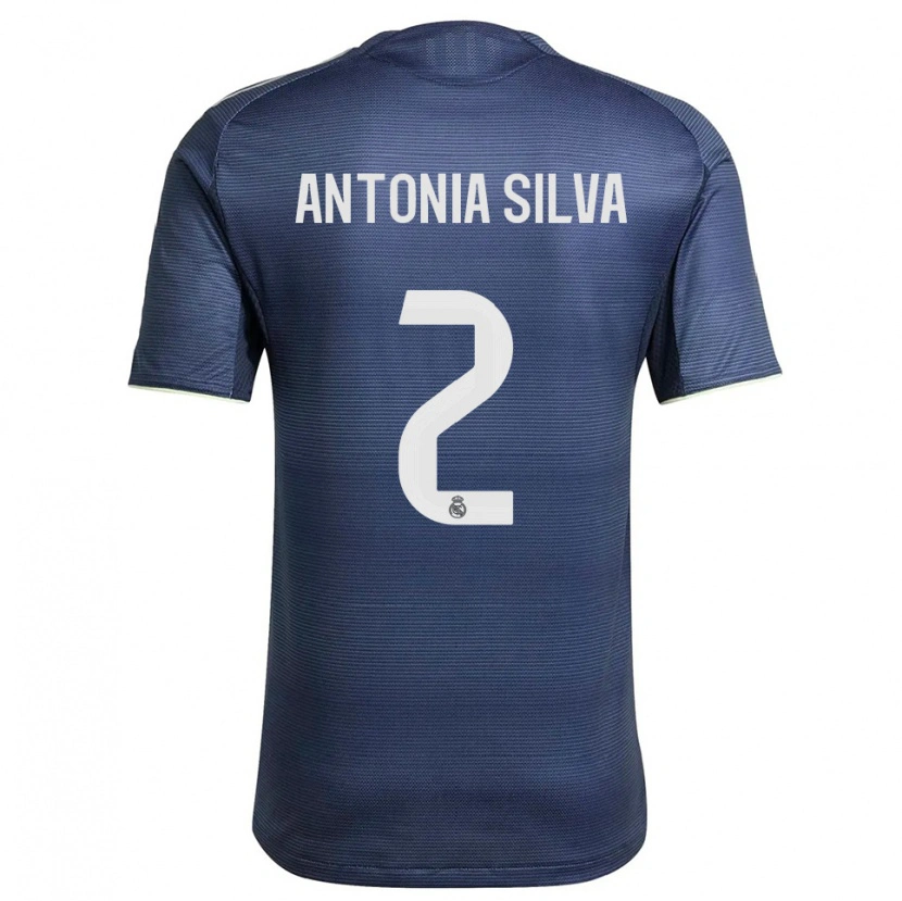 Danxen Børn Antônia Silva #2 Navy Sølv Udebane Spillertrøjer 2025/26 Trøje T-Shirt