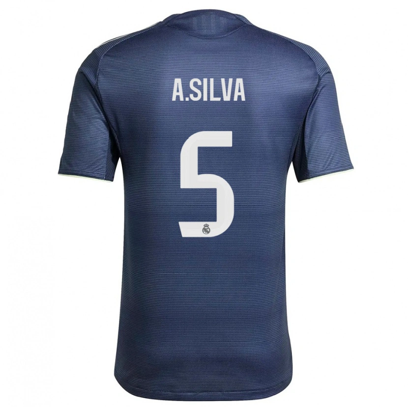 Danxen Børn Antonia Silva #5 Navy Sølv Udebane Spillertrøjer 2025/26 Trøje T-Shirt