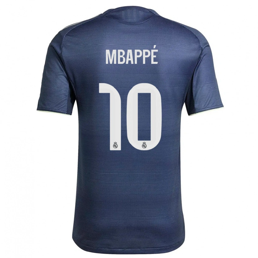 Danxen Børn Kylian Mbappé #10 Navy Sølv Udebane Spillertrøjer 2025/26 Trøje T-Shirt