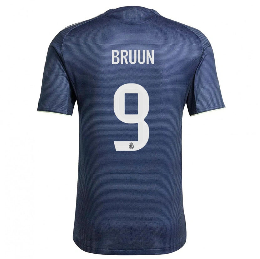 Danxen Børn Signe Bruun #9 Navy Sølv Udebane Spillertrøjer 2025/26 Trøje T-Shirt