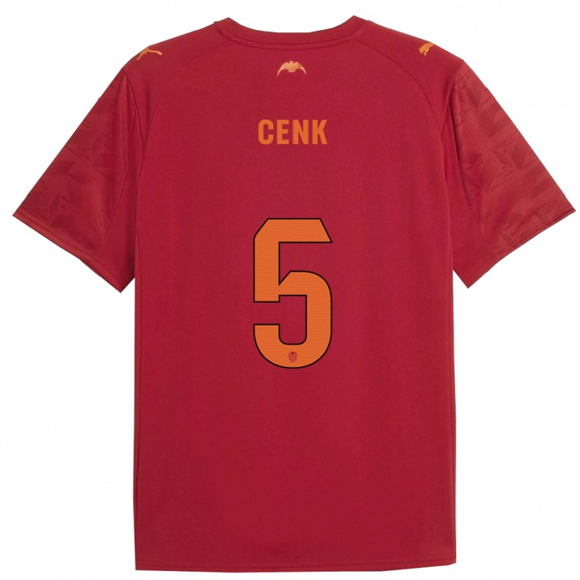 Danxen Børn Cenk Özkacar #5 Rød Orange Udebane Spillertrøjer 2025/26 Trøje T-Shirt