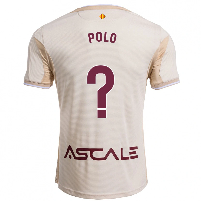 Danxen Børn Pablo Polo #0 Off-White Bordeaux Udebane Spillertrøjer 2025/26 Trøje T-Shirt