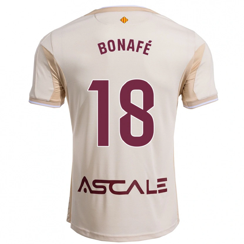 Danxen Børn César Bonafé #18 Off-White Bordeaux Udebane Spillertrøjer 2025/26 Trøje T-Shirt