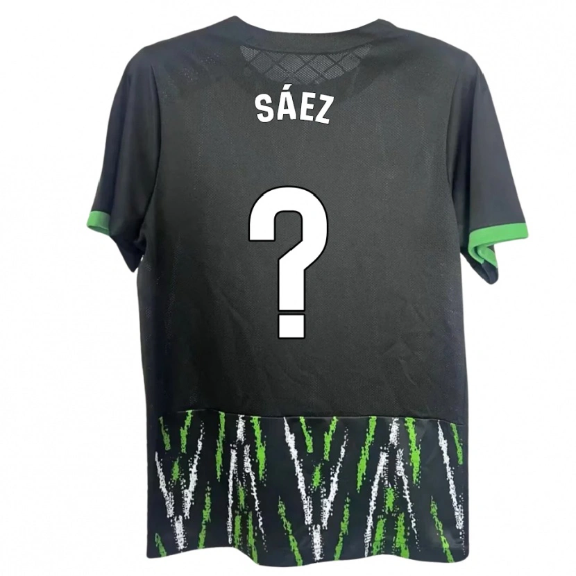 Danxen Børn Carlos Christodoulides Sáez #0 Sort Grøn Udebane Spillertrøjer 2025/26 Trøje T-Shirt