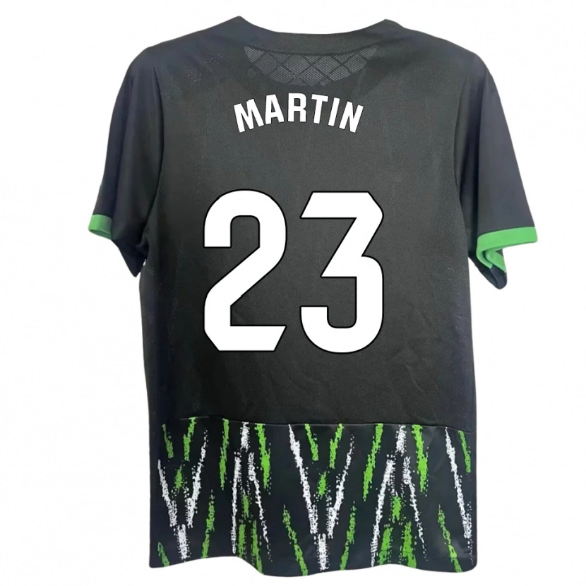 Danxen Børn Carlos Martin #23 Sort Grøn Udebane Spillertrøjer 2025/26 Trøje T-Shirt