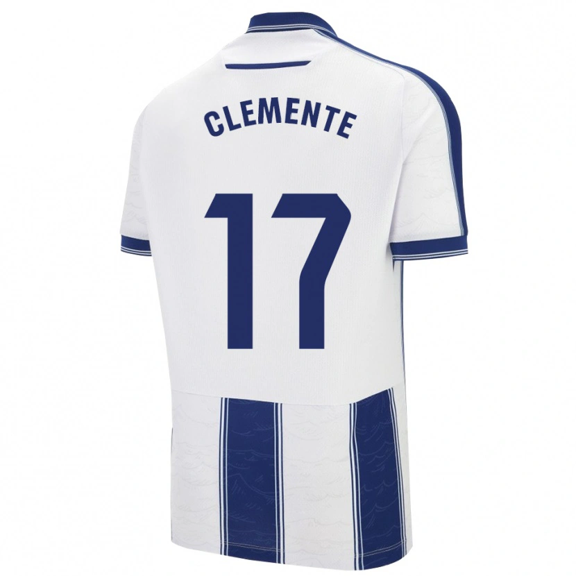 Danxen Børn Óscar Clemente #17 Navy Hvid Udebane Spillertrøjer 2025/26 Trøje T-Shirt