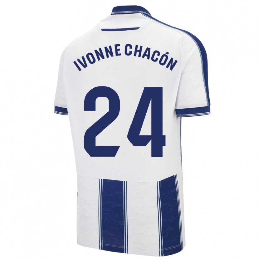 Danxen Børn Ivonne Chacón #24 Navy Hvid Udebane Spillertrøjer 2025/26 Trøje T-Shirt