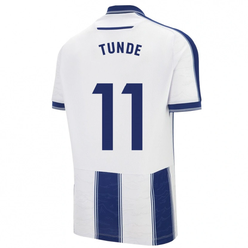 Danxen Børn Kareem Tunde #11 Navy Hvid Udebane Spillertrøjer 2025/26 Trøje T-Shirt