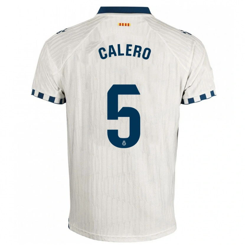 Danxen Børn Fernando Calero #5 Hvid Blå Udebane Spillertrøjer 2025/26 Trøje T-Shirt