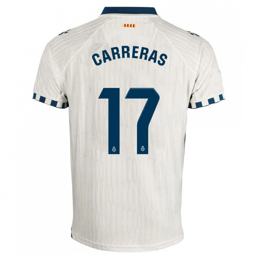 Danxen Børn Jofre Carreras #17 Hvid Blå Udebane Spillertrøjer 2025/26 Trøje T-Shirt