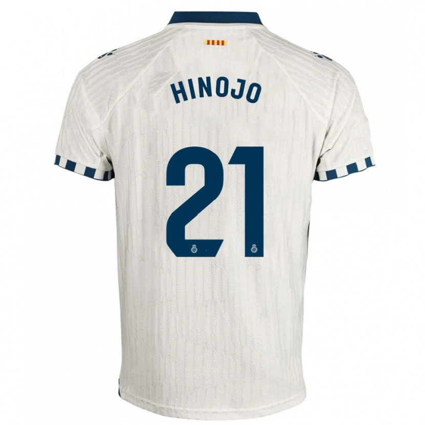 Danxen Børn Roger Hinojo #21 Hvid Blå Udebane Spillertrøjer 2025/26 Trøje T-Shirt