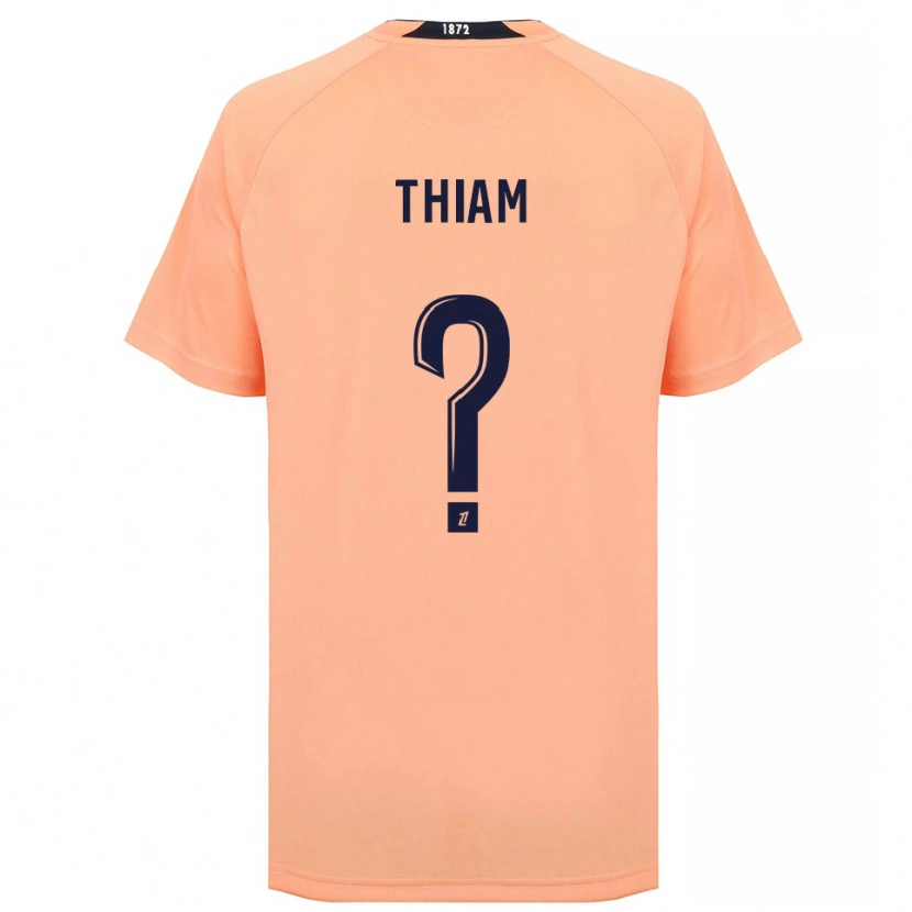 Danxen Børn Tidjani Thiam #0 Orange Marineblå Udebane Spillertrøjer 2025/26 Trøje T-Shirt