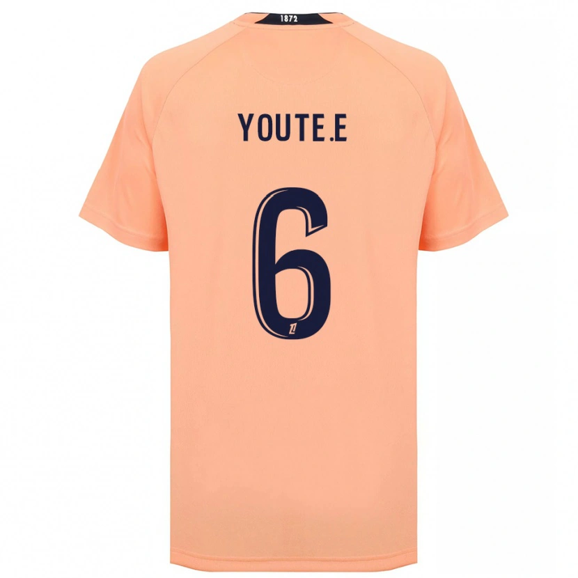 Danxen Børn Étienne Youté Kinkoué #6 Orange Marineblå Udebane Spillertrøjer 2025/26 Trøje T-Shirt