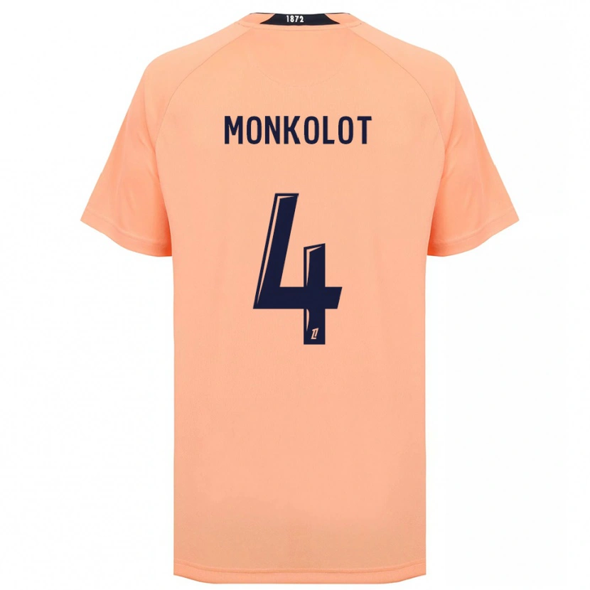 Danxen Børn Yanis Monkolot #4 Orange Marineblå Udebane Spillertrøjer 2025/26 Trøje T-Shirt