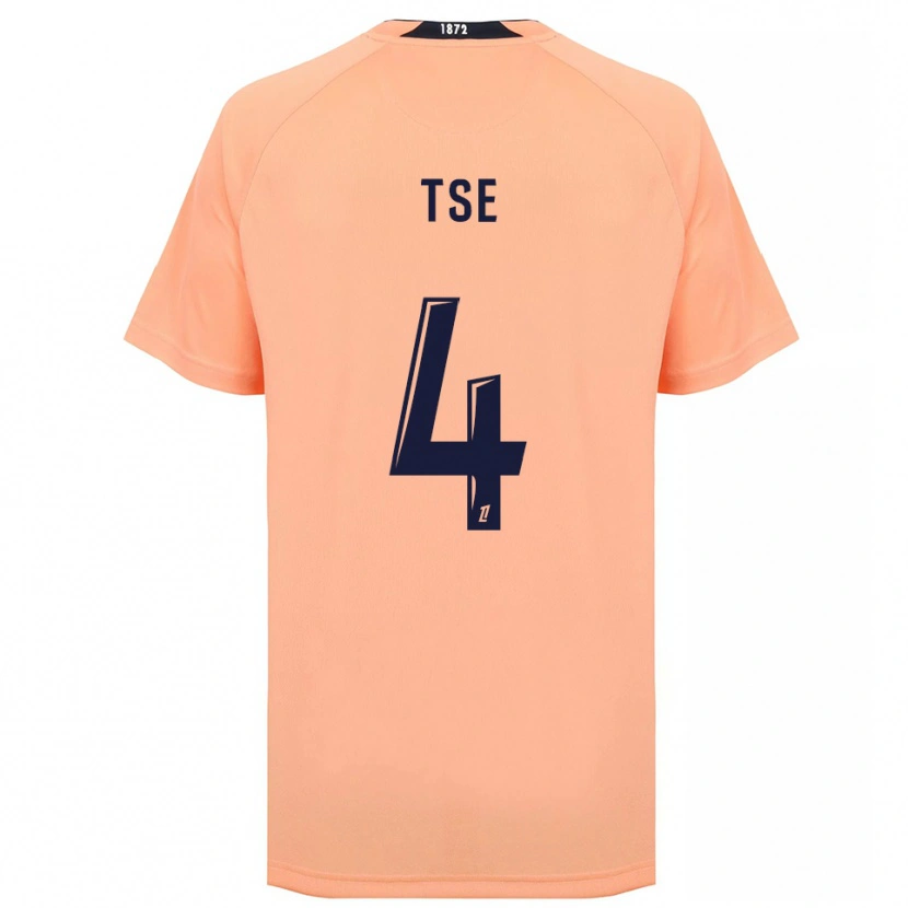 Danxen Børn Élisabeth Tsé #4 Orange Marineblå Udebane Spillertrøjer 2025/26 Trøje T-Shirt