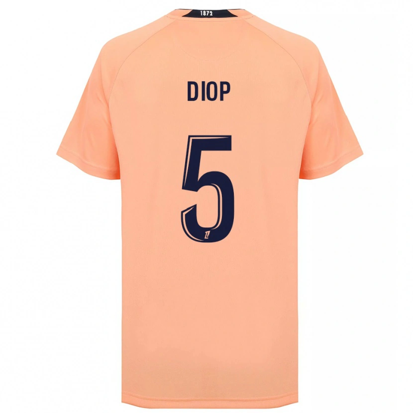 Danxen Børn Doro Diop #5 Orange Marineblå Udebane Spillertrøjer 2025/26 Trøje T-Shirt
