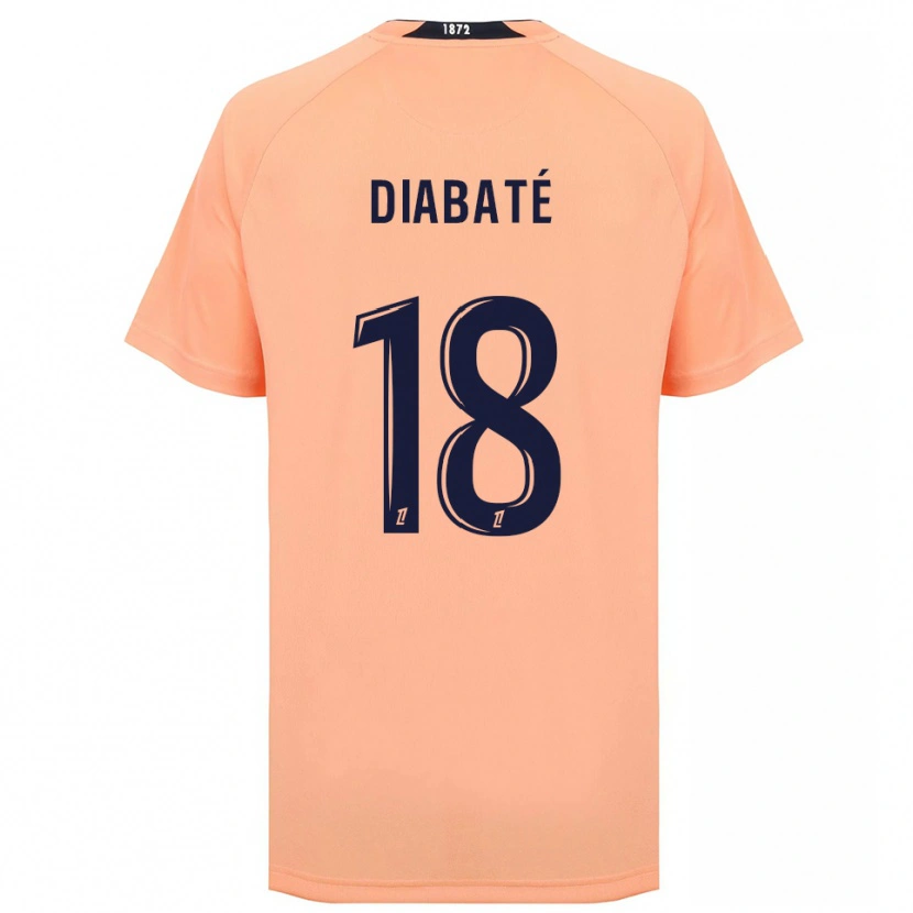 Danxen Børn Adams Diabaté #18 Orange Marineblå Udebane Spillertrøjer 2025/26 Trøje T-Shirt