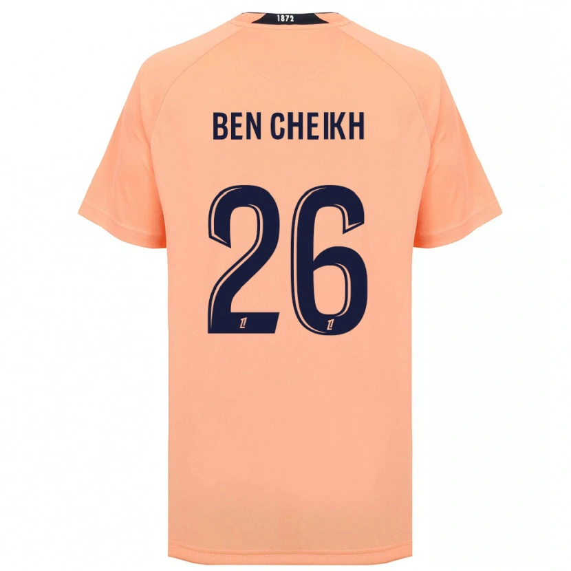 Danxen Børn Ayman Ben Cheikh #26 Orange Marineblå Udebane Spillertrøjer 2025/26 Trøje T-Shirt