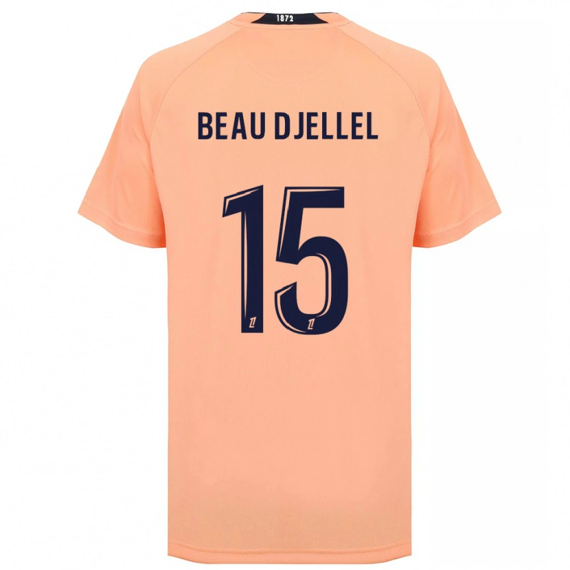 Danxen Børn Yanis Beau Djellel #15 Orange Marineblå Udebane Spillertrøjer 2025/26 Trøje T-Shirt