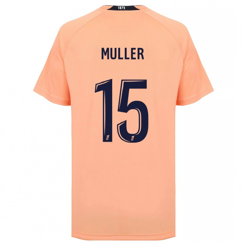Danxen Børn Laura Muller #15 Orange Marineblå Udebane Spillertrøjer 2025/26 Trøje T-Shirt