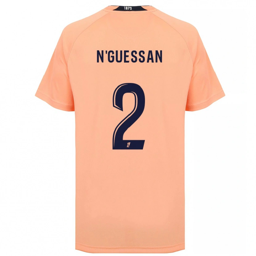 Danxen Børn Jean-Baptiste N'guessan #2 Orange Marineblå Udebane Spillertrøjer 2025/26 Trøje T-Shirt