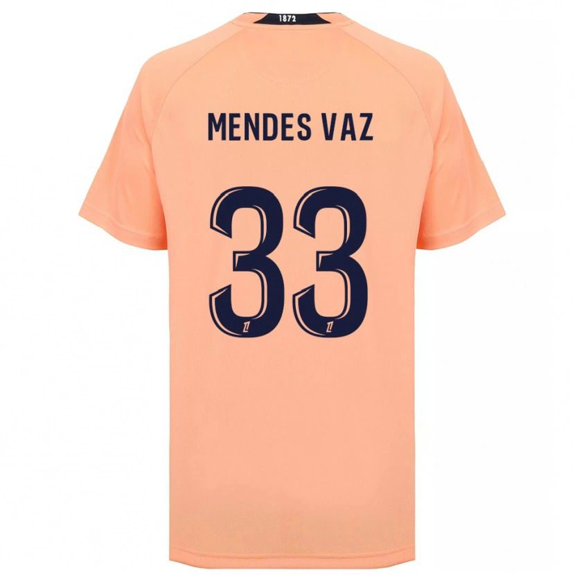 Danxen Børn Hernâni Mendes Vaz #33 Orange Marineblå Udebane Spillertrøjer 2025/26 Trøje T-Shirt