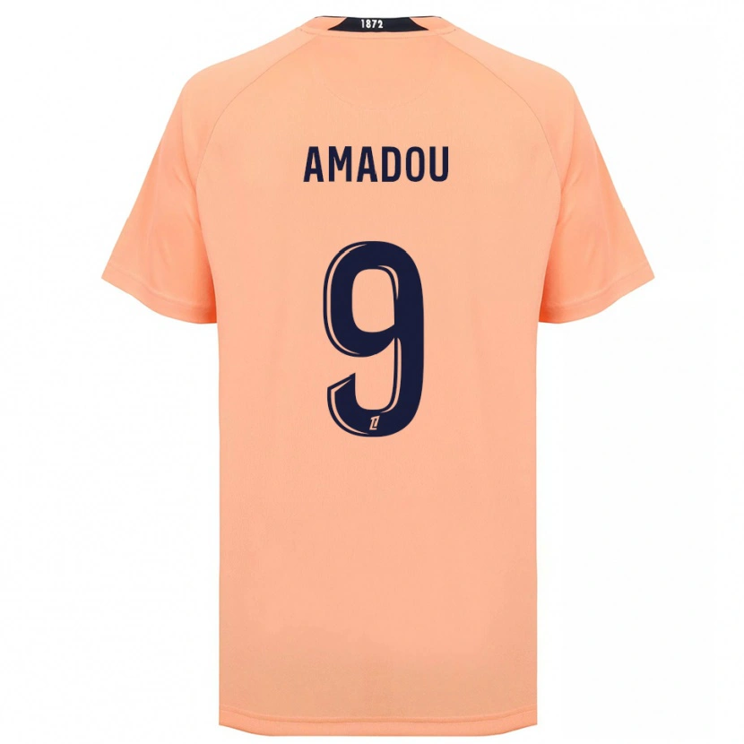 Danxen Børn Mansour Amadou #9 Orange Marineblå Udebane Spillertrøjer 2025/26 Trøje T-Shirt