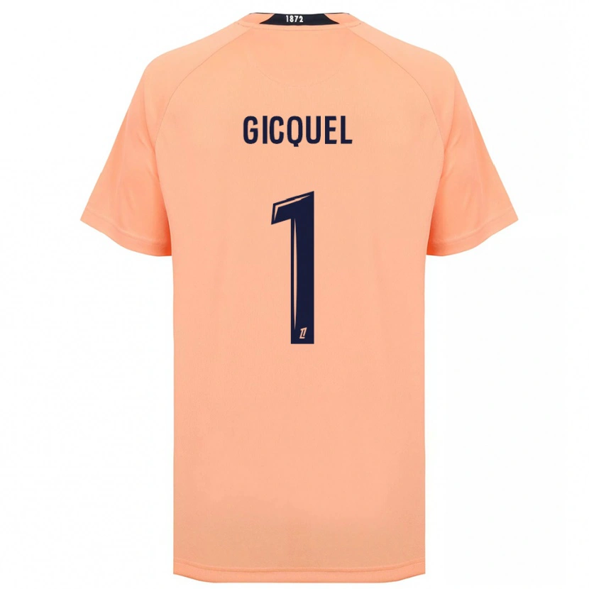 Danxen Børn Mathyss Gicquel #1 Orange Marineblå Udebane Spillertrøjer 2025/26 Trøje T-Shirt