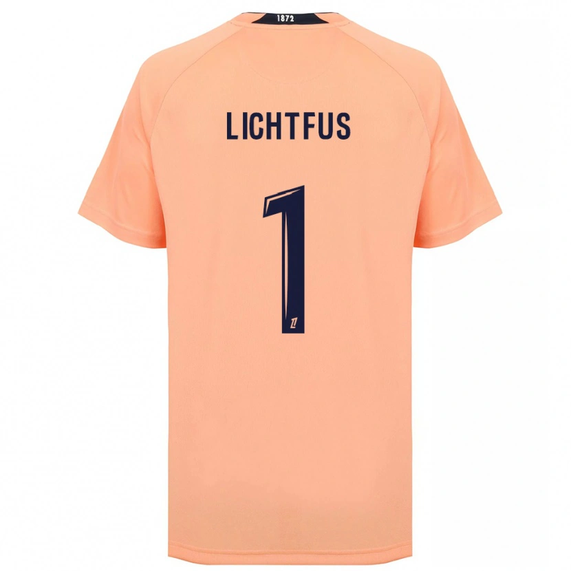Danxen Børn Lisa Lichtfus #1 Orange Marineblå Udebane Spillertrøjer 2025/26 Trøje T-Shirt