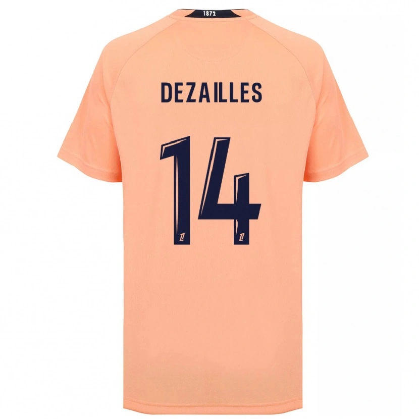 Danxen Børn Arsène Dezailles #14 Orange Marineblå Udebane Spillertrøjer 2025/26 Trøje T-Shirt