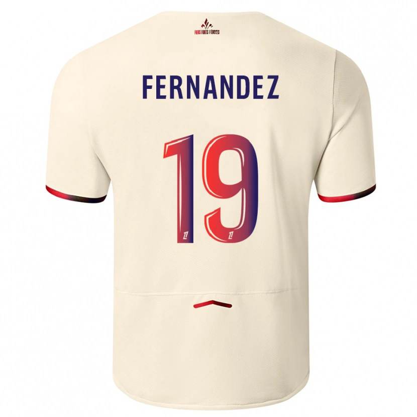 Danxen Børn Matías Fernández-Pardo #19 Off-White Rød Udebane Spillertrøjer 2025/26 Trøje T-Shirt