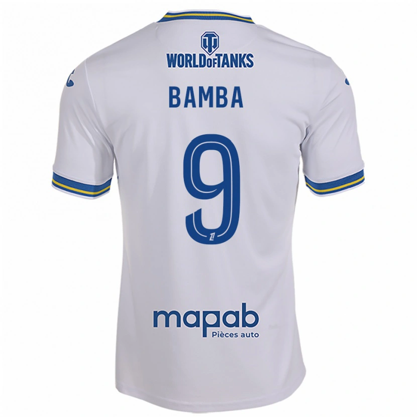 Danxen Børn Mohamed Bamba #9 Hvid Himmelblå Udebane Spillertrøjer 2025/26 Trøje T-Shirt