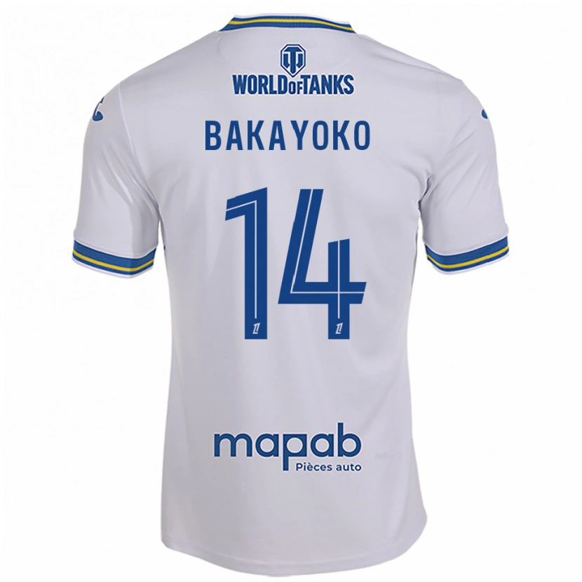 Danxen Børn Tiemoué Bakayoko #14 Hvid Himmelblå Udebane Spillertrøjer 2025/26 Trøje T-Shirt