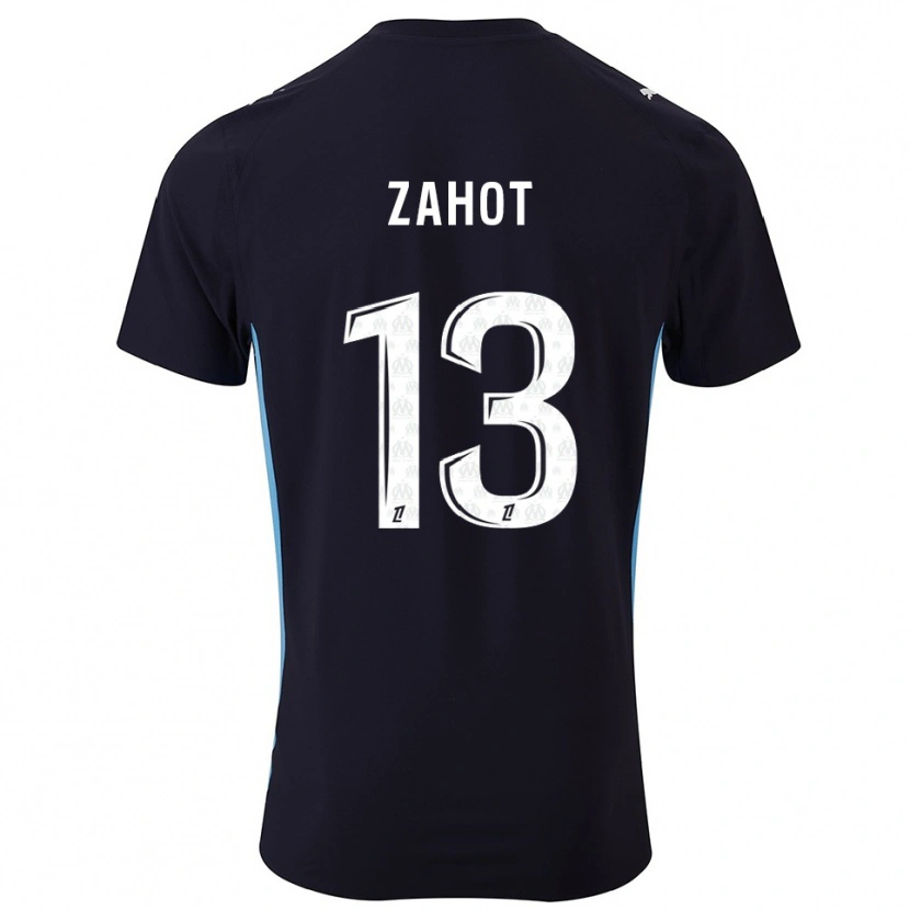 Danxen Børn Sarah Zahot #13 Sort Himmelblå Udebane Spillertrøjer 2025/26 Trøje T-Shirt