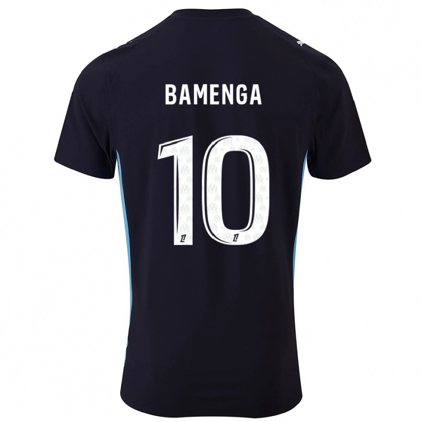 Danxen Børn Naomie Bamenga #10 Sort Himmelblå Udebane Spillertrøjer 2025/26 Trøje T-Shirt