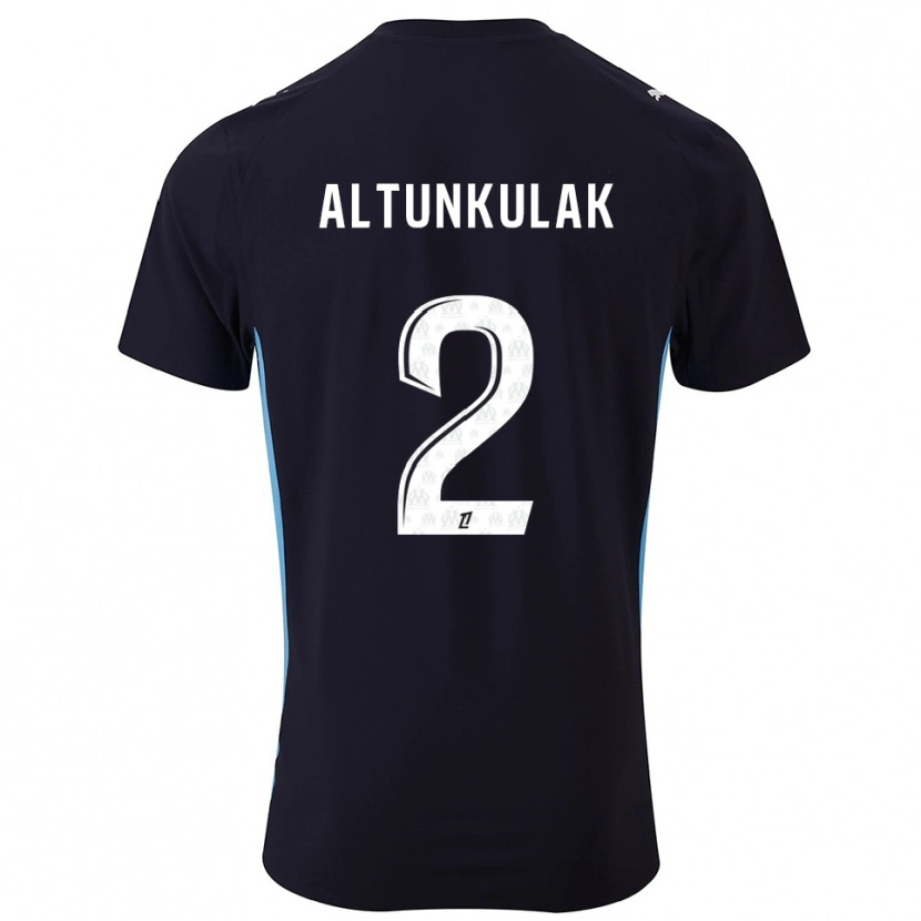 Danxen Børn Selen Altunkulak #2 Sort Himmelblå Udebane Spillertrøjer 2025/26 Trøje T-Shirt